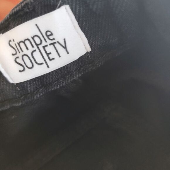 Simple Society black embellished stars jeans juniors size 00/23 - Picture 5 of 6